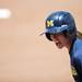 Michigan junior Nicole Sappingfield screams after getting on base in the first game against Louisiana-Lafayette on Saturday, May 25. Daniel Brenner I AnnArbor.com